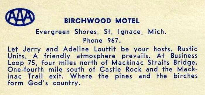 Birchwood Motel - Vintage Postcard